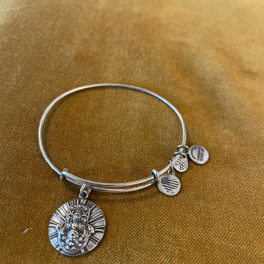 Alex and Ani Silver Charm Bangle